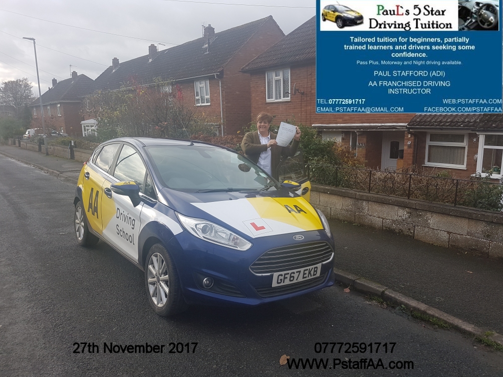 First Time Driving Test Pass Jo James with Pauls 5 Star Driving Tuition